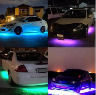 Car &amp; Bike RGB Strip Light Waterproof Flasher Strobe (2 pcs)