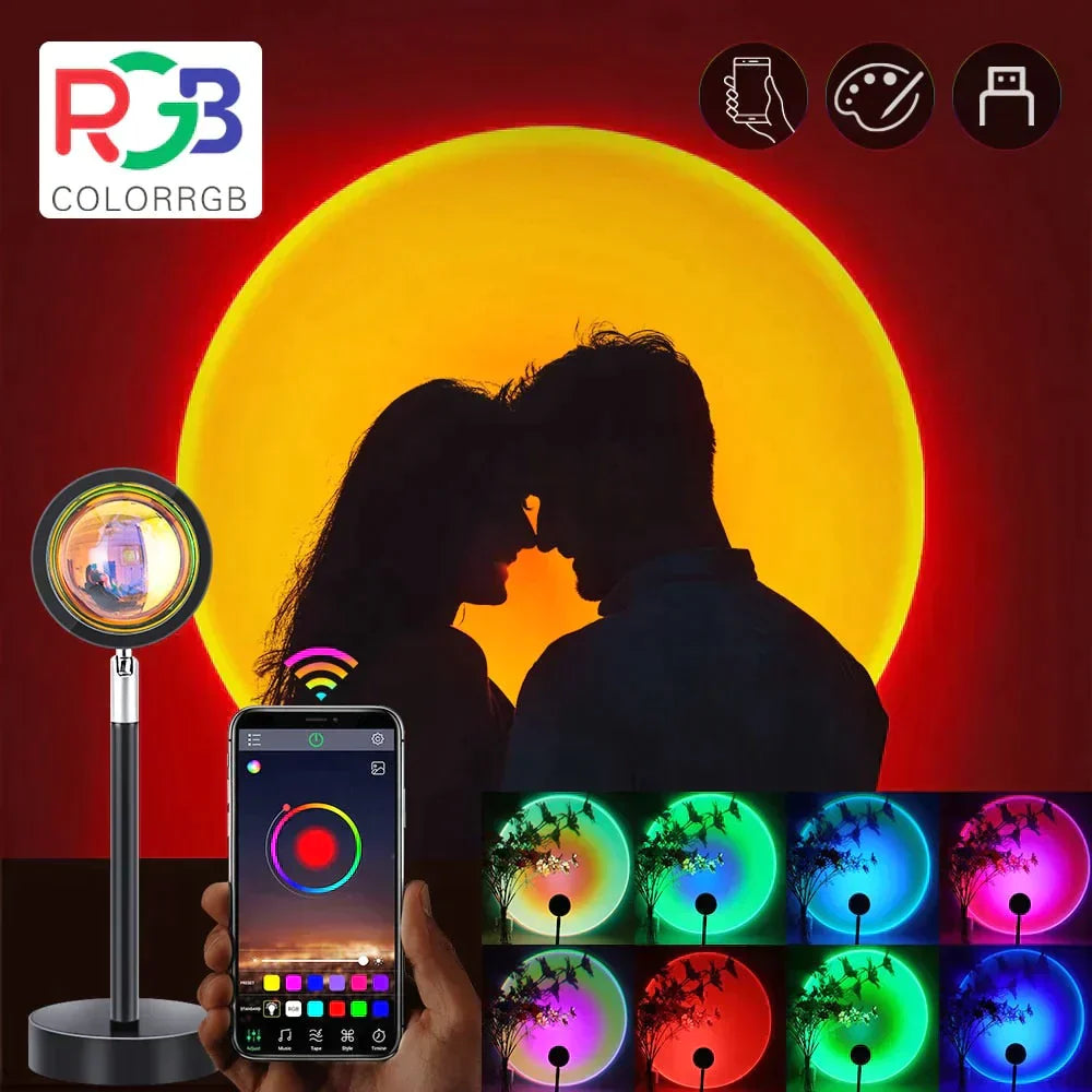 RGB 16 Color Remote Controlled Sunset Lamp