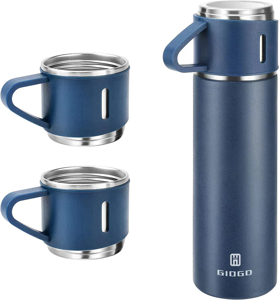 Stainless Steel 500 ML Vacuum Flask/Bottle/Thermos for Hot and Cold Drinks with Three Cups